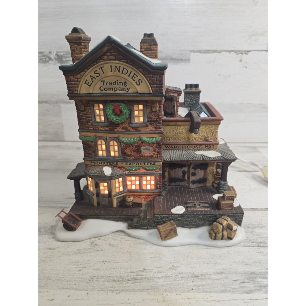 VTG Dept 56 Dickens Village East Indies Trading Co 1997 Lit Building